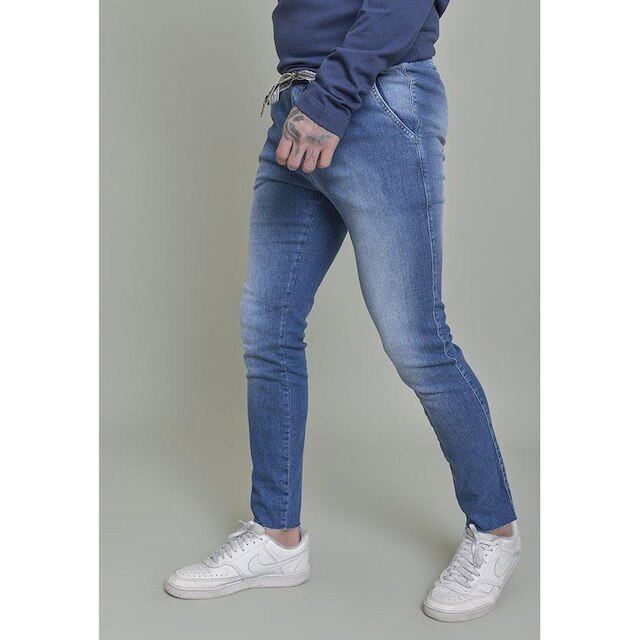 Calça Jeans Dialogo Jogging Barra Fio Com Elastic