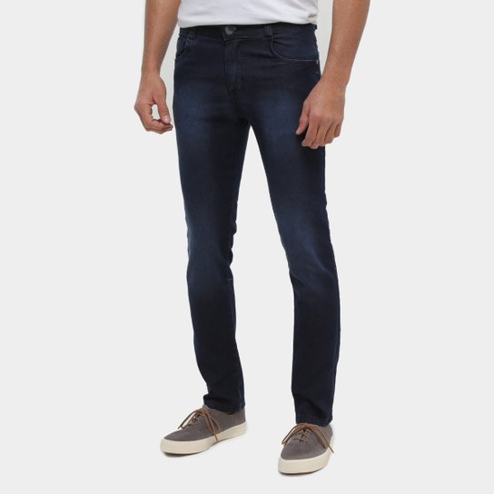 Calça Jeans Ecxo Básica Masculina - Azul Escuro