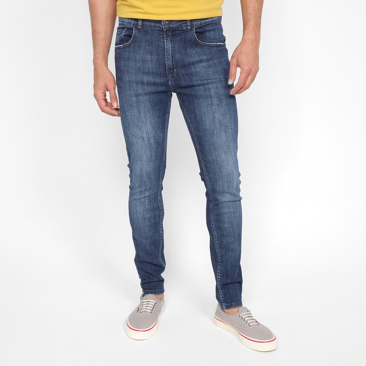 Calça Jeans Ellus High Comfort Stretch Skinny Masculina - Azul Escuro Menor preço em Calça Jeans Ellus High Comfort Stretch Skinny Masculina - Azul Escuro