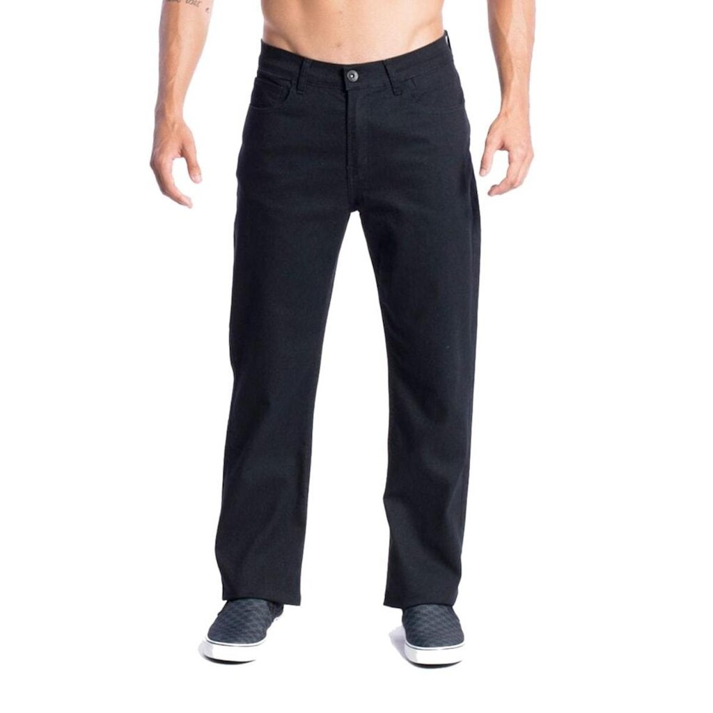 CALCA JEANS EVERYDAY BLACK - PRETO - 46