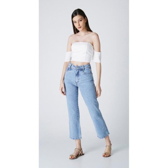 Calça Jeans Express Mom Carmela - Azul