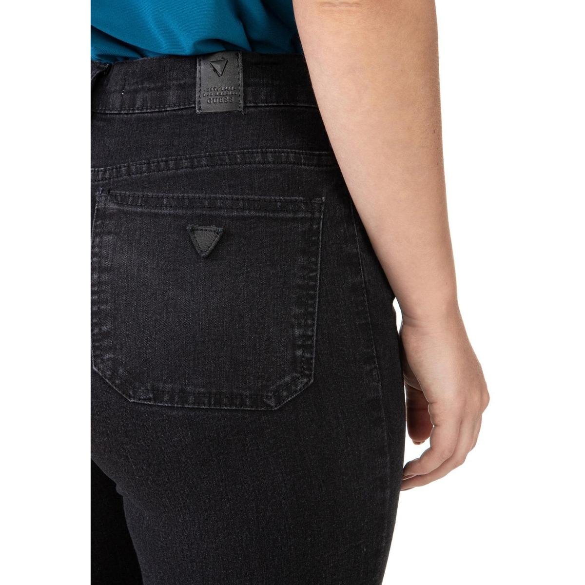 CALÇA JEANS FEM GUESS HIGH FLARE - Preto Menor preço em CALÇA JEANS FEM GUESS HIGH FLARE - Preto