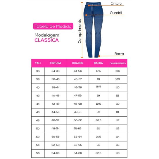 Calça Jeans Feminina Arauto Clássica Catarina Plus