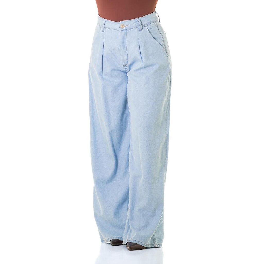Calça Jeans Feminina Arauto Leve Pantalona