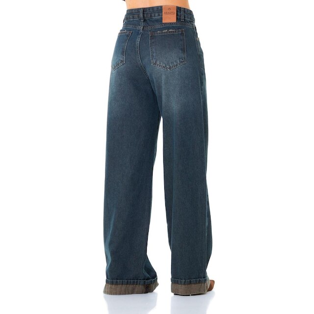 Calça Jeans Feminina Arauto Pantalona Brown