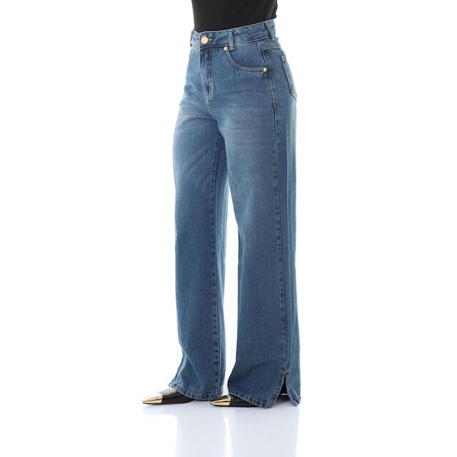 Calça Jeans Feminina Arauto Wide Leg