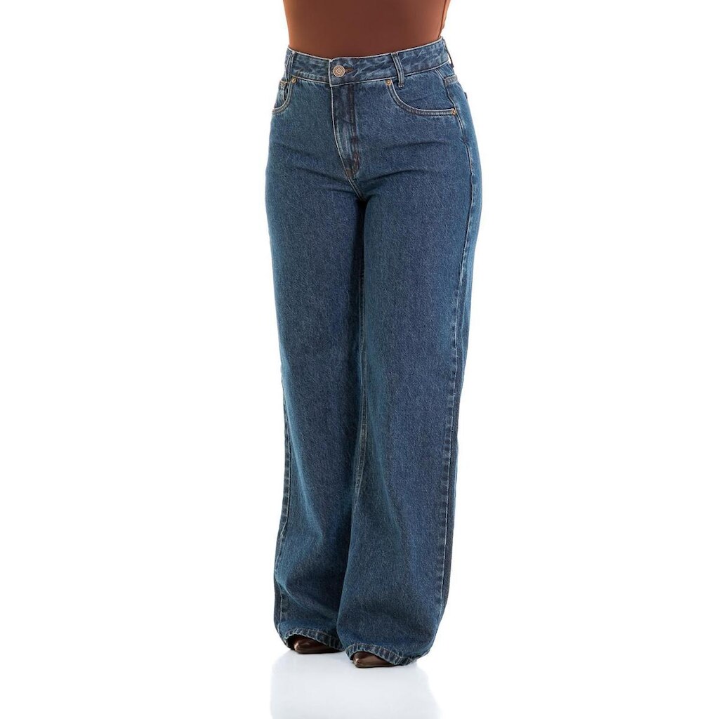Calça Jeans Feminina Arauto Wide Leg