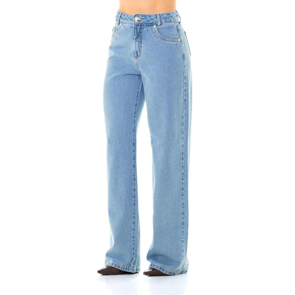Calça Jeans Feminina Arauto Wide Leg