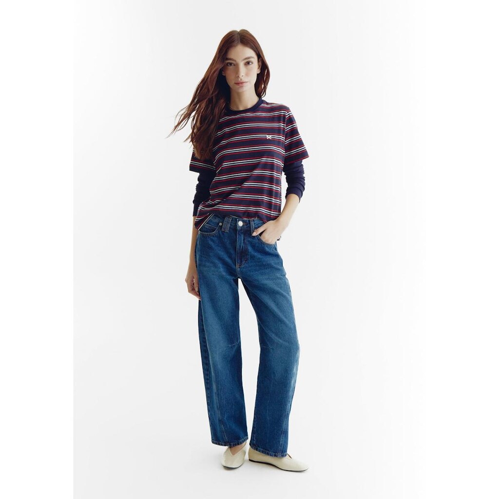 Calça Jeans Feminina Balloon Cintura Alta