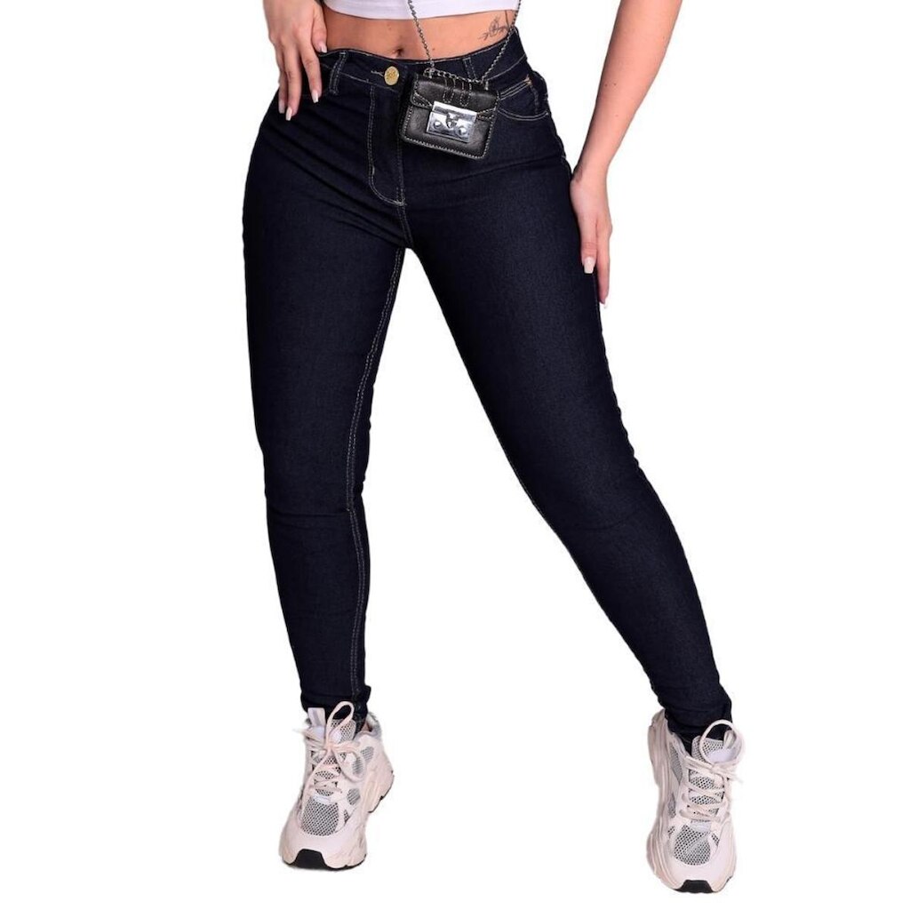Calça Jeans Feminina Casual Skinny Dia a Dia