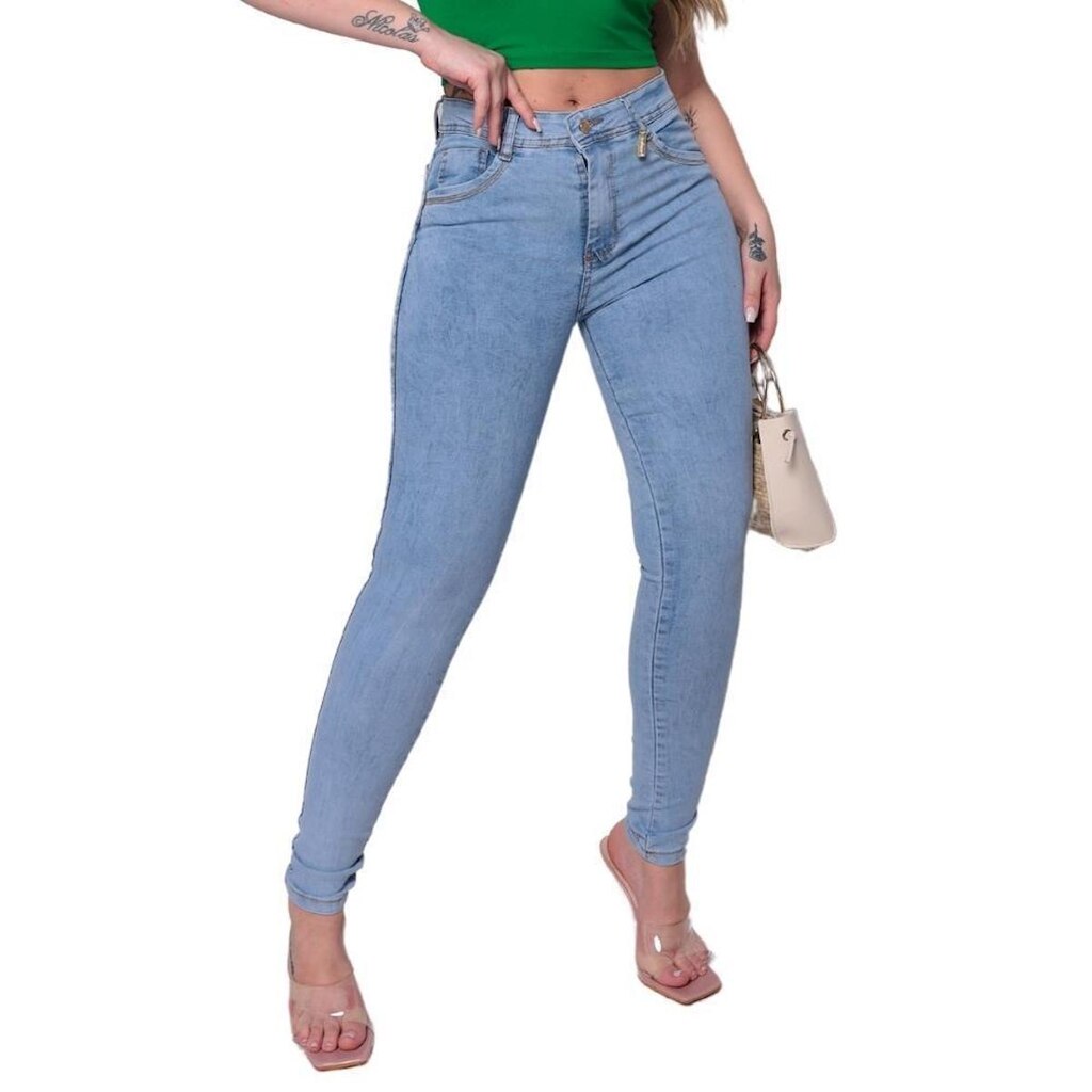 Calça Jeans Feminina Casual Skinny Dia a Dia