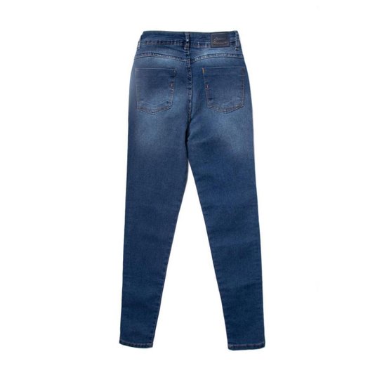 Calça Jeans Feminina Eagle Rose Cigarrete Azul