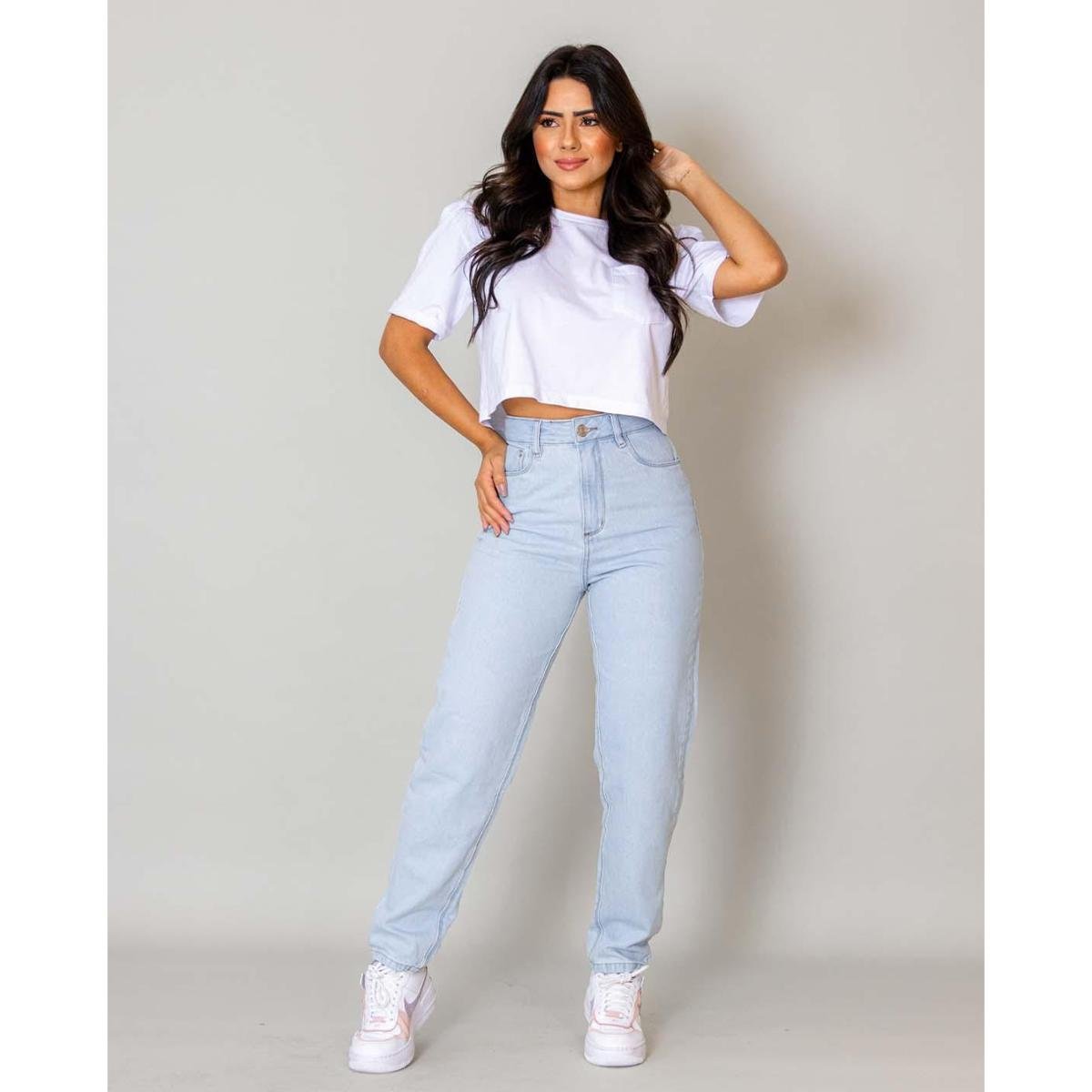 Calça Mom Jeans Sapato Mocassim Com Calca Jeans Calça Jeans