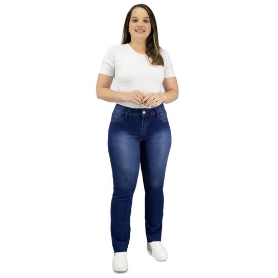 Calça Jeans Feminina Reta tradicional ALMIX
