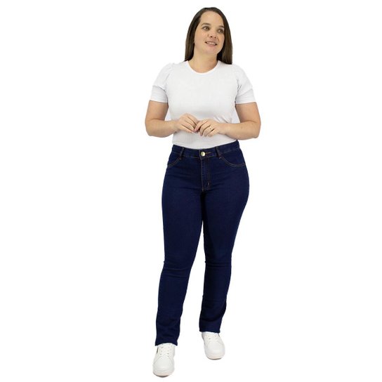 Calça Jeans Feminina Reta tradicional ALMIX