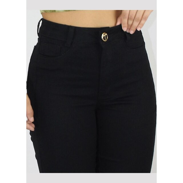 Calça Jeans Feminina Skinny Cintura Alta Com Elastano Confortável Ajuste Perfeito
