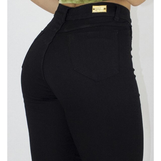 Calça Jeans Feminina Skinny Cintura Alta Com Elastano Confortável Ajuste Perfeito