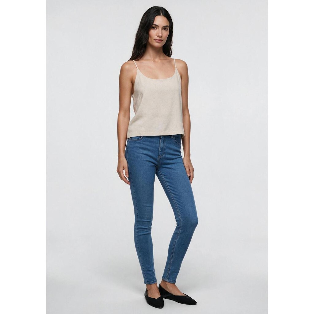 Calça Jeans Feminina Skinny Cintura Média