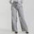 Calça Jeans Feminina Wide Leg Tendência Europa Street Wear - Cinza