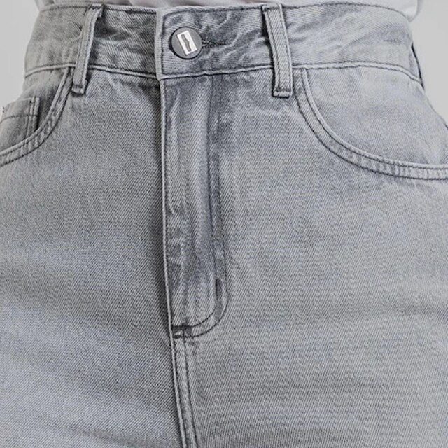 Calça Jeans Feminina Wide Leg Tendência Europa Street Wear