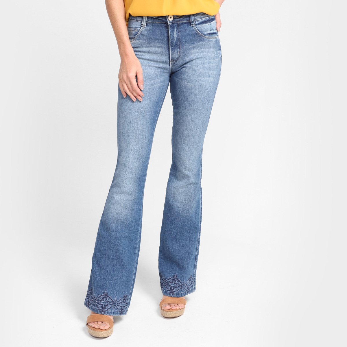 Calça Jeans Flare Biotipo Cintura Média Feminina - Azul é ruim? Calça Jeans Flare Biotipo Cintura Média Feminina - Azul é boa?