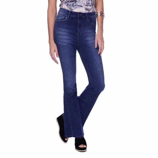 Calça Jeans Flare com Tachinhas Pernambucanas Feminina Zattini