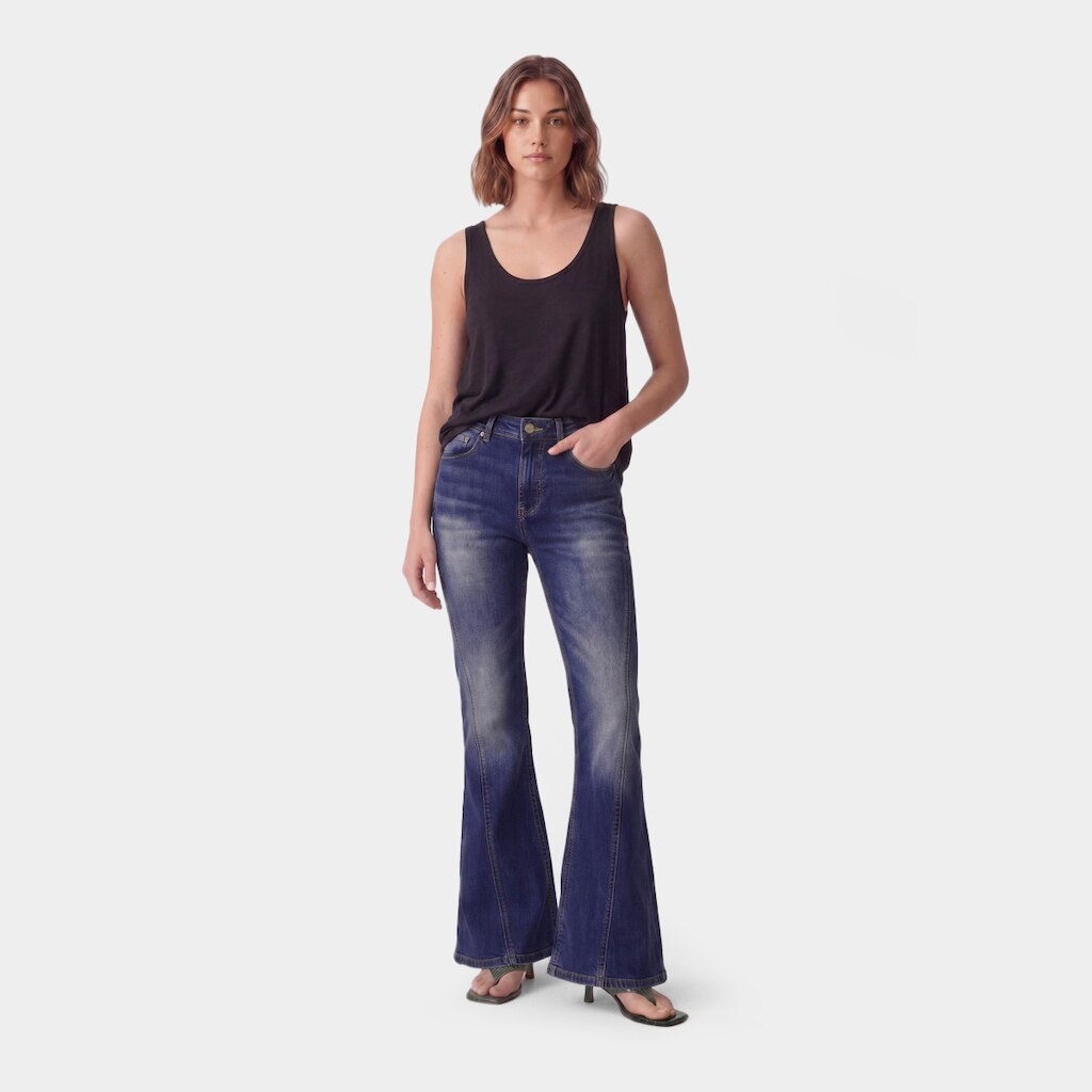 Calça Jeans Flare Hering Cintura Alta Feminina