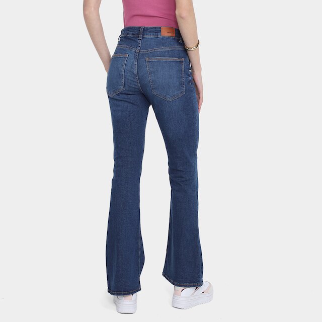 Calça Jeans Flare Hering Cintura Alta Feminina