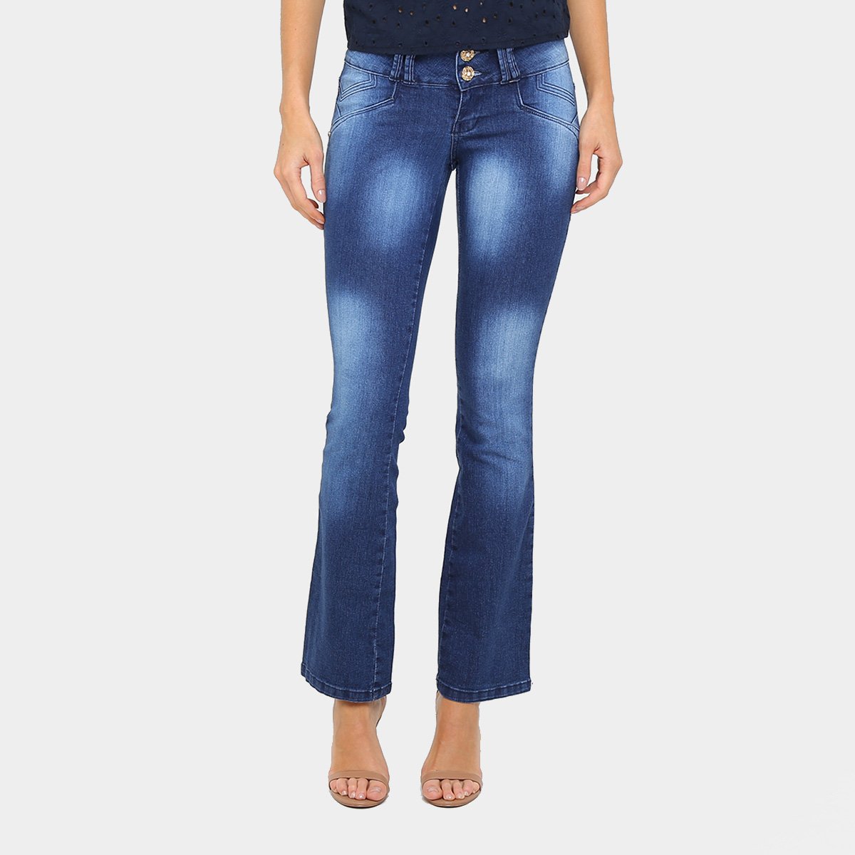 calça jeans feminina cintura baixa flare