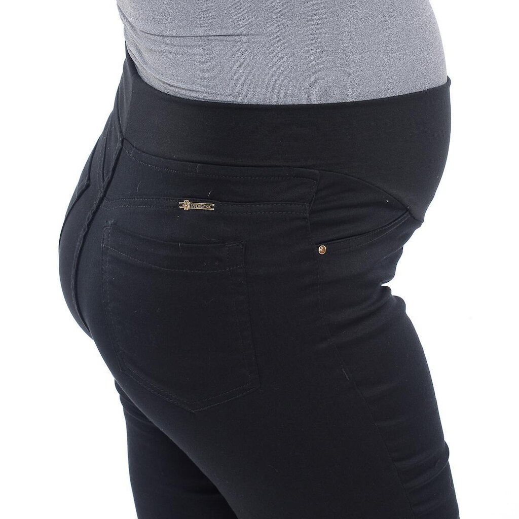 Calça Jeans Gestante Cigarrete Grávida Faixa na Barriga