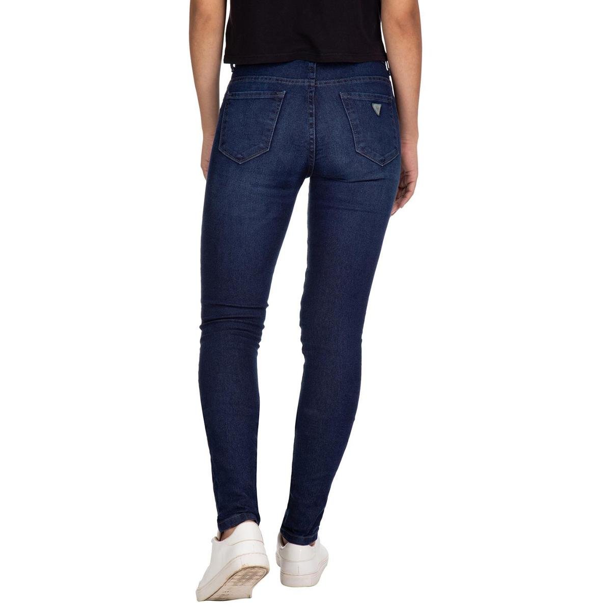 Calça Jeans Guess Mid Rise Skinny - Estampado Menor preço em Calça Jeans Guess Mid Rise Skinny - Estampado