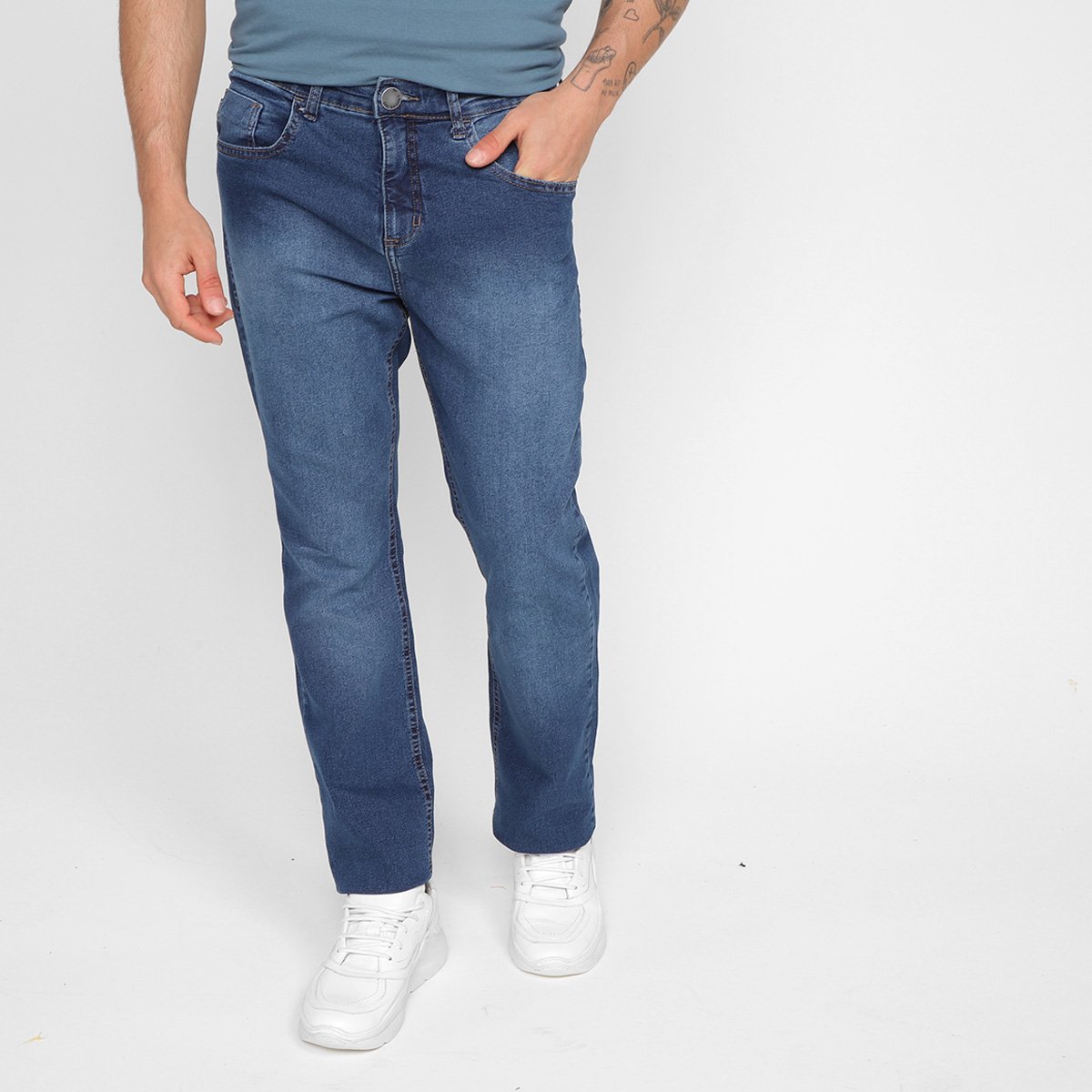 Calça Jeans Hering Casual Masculina - Azul Menor preço em Calça Jeans Hering Casual Masculina - Azul