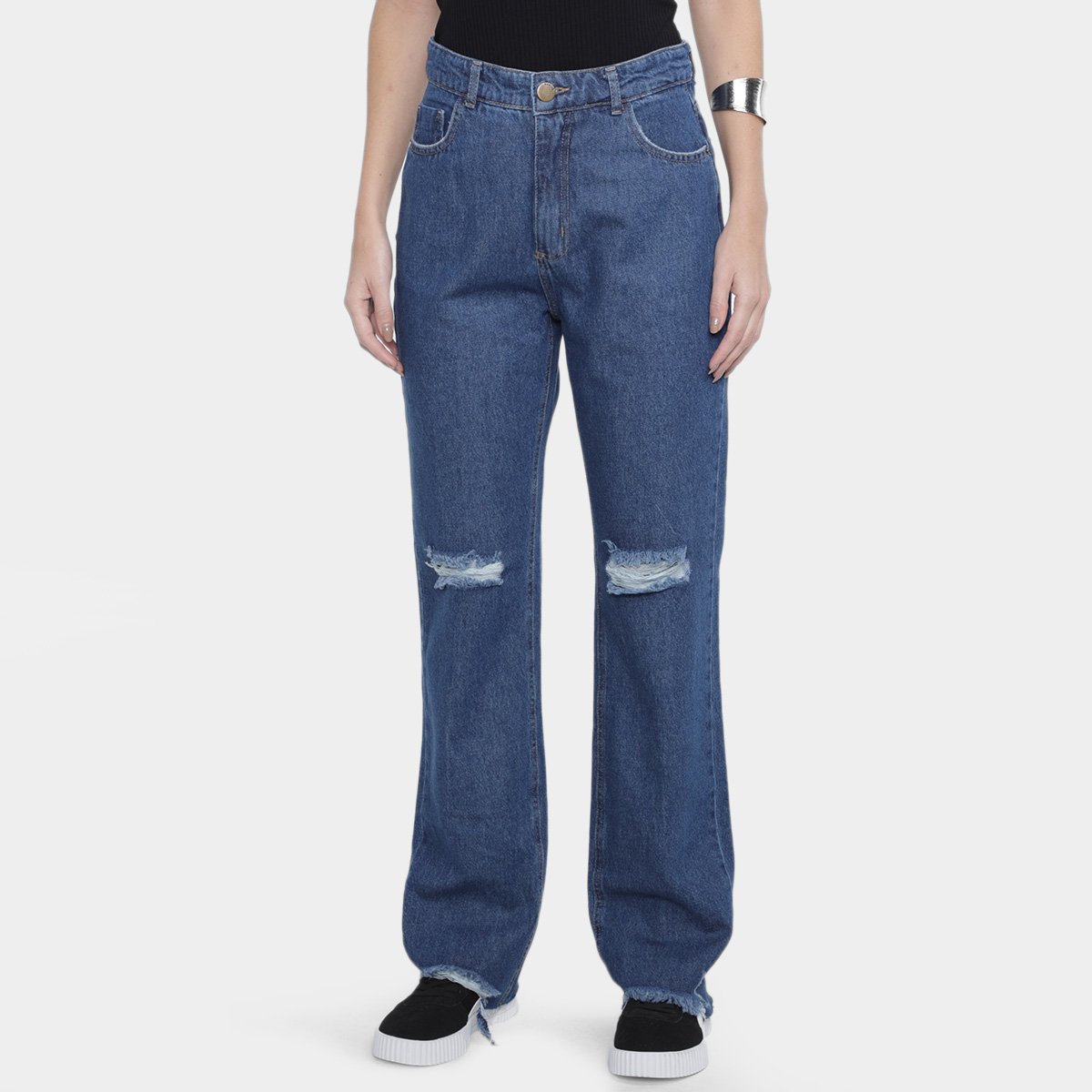 Calça Jeans Hering Desfada Feminina Menor preço em Calça Jeans Hering Desfada Feminina