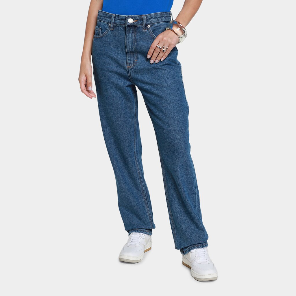 Calça Jeans Hering Reta Cintura Alta Feminina