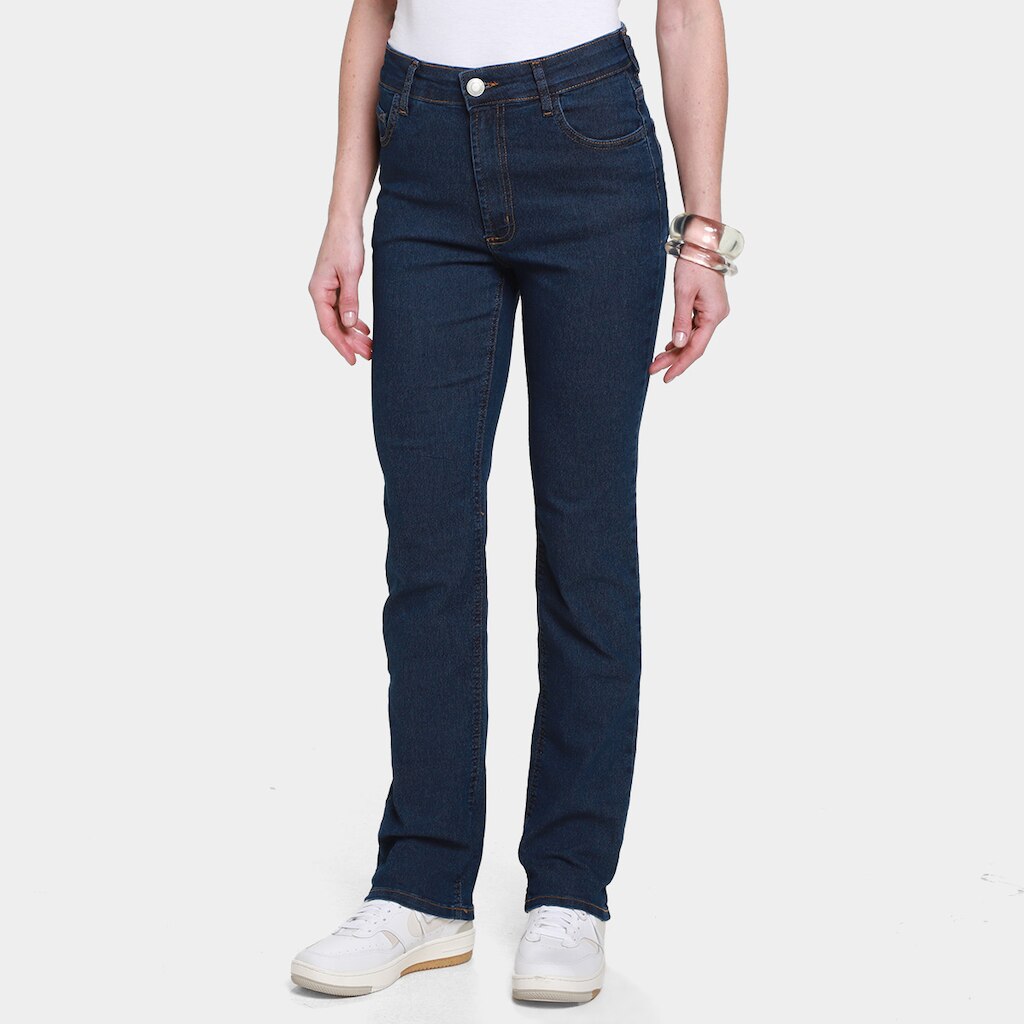 Calça Jeans Hering Reta Cintura Média Feminina
