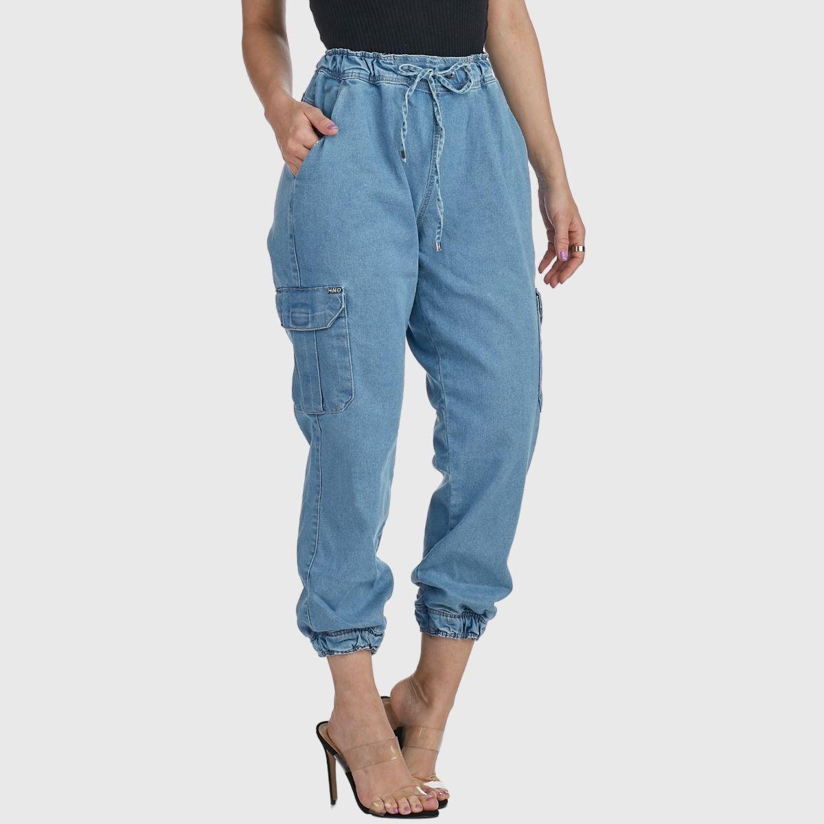 Calça Jeans HNO Jeans Mon Jogger Azul - Azul Menor preço em Calça Jeans HNO Jeans Mon Jogger Azul - Azul