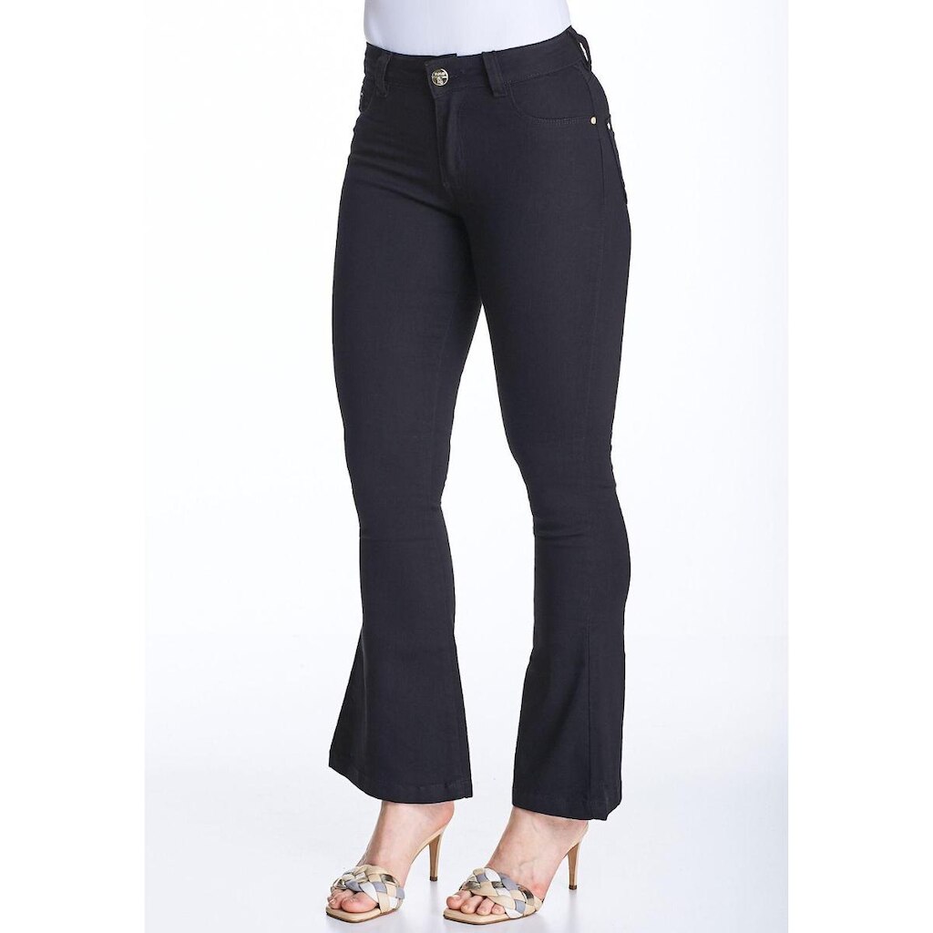 Calça Jeans HNO Jeans Petit Flare Preta