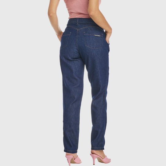 Calça Jeans HNO Jeans Reta Classic c/ Cinto Azul Marinho