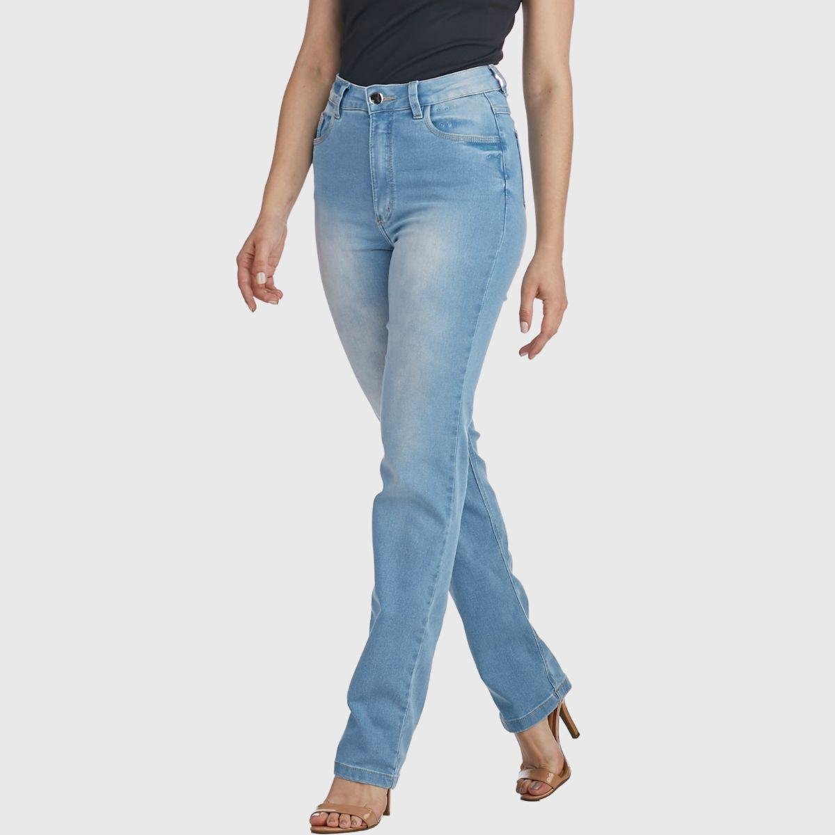 Calça Jeans HNO Jeans Reta Lisa Basic Azul Claro Menor preço em Calça Jeans HNO Jeans Reta Lisa Basic Azul Claro