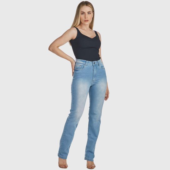 Calça Jeans HNO Jeans Reta Lisa Basic Azul Claro