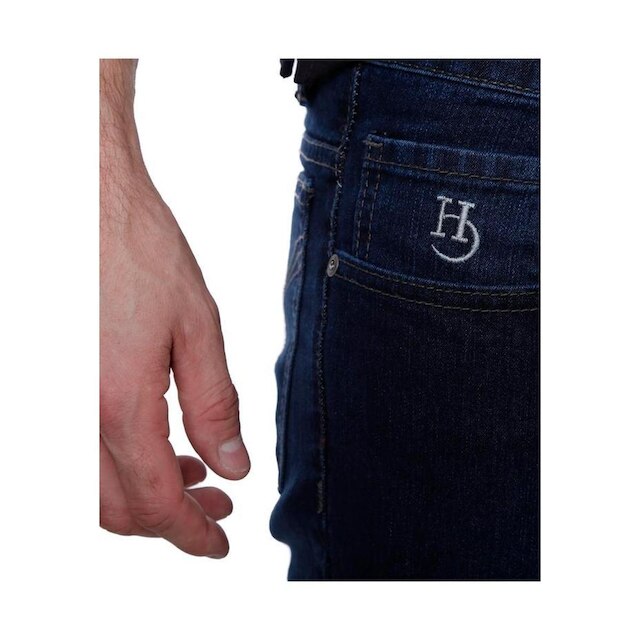 Calça Jeans Hugo Deleon Elastano Lisa Azul Escuro