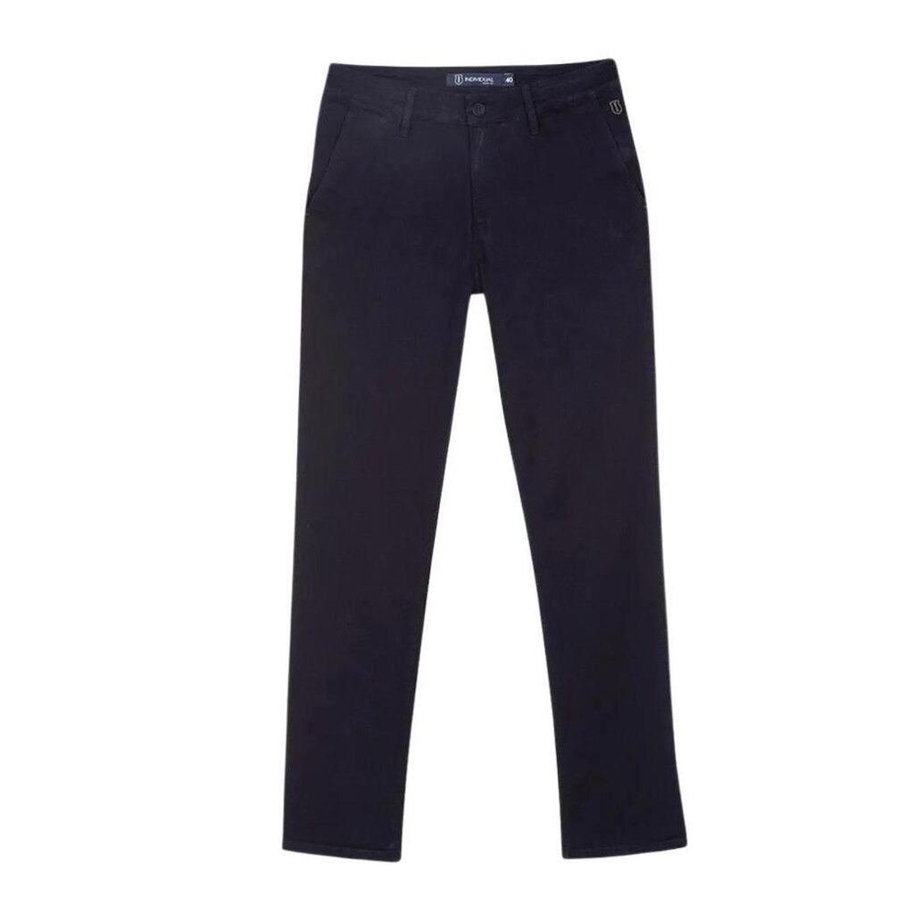 Calça Jeans Individual Bottons Longos Escuro