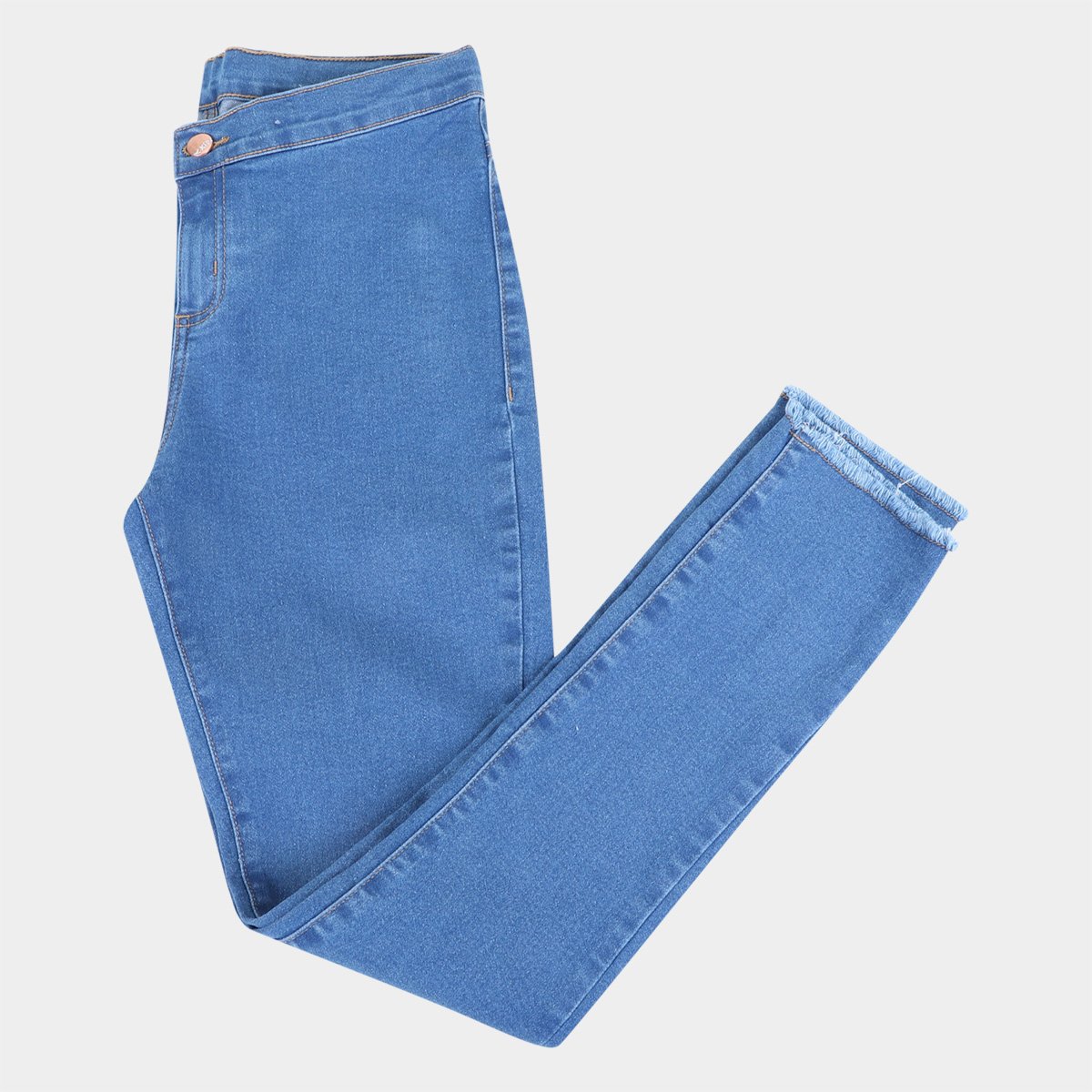 Calça Jeans Infantil Hering Barra Desfiada Feminina - Azul Claro Menor preço em Calça Jeans Infantil Hering Barra Desfiada Feminina - Azul Claro