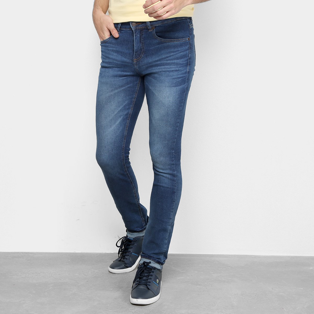 Calça Jeans Lacoste Skinny Masculina - Azul Menor preço em Calça Jeans Lacoste Skinny Masculina - Azul