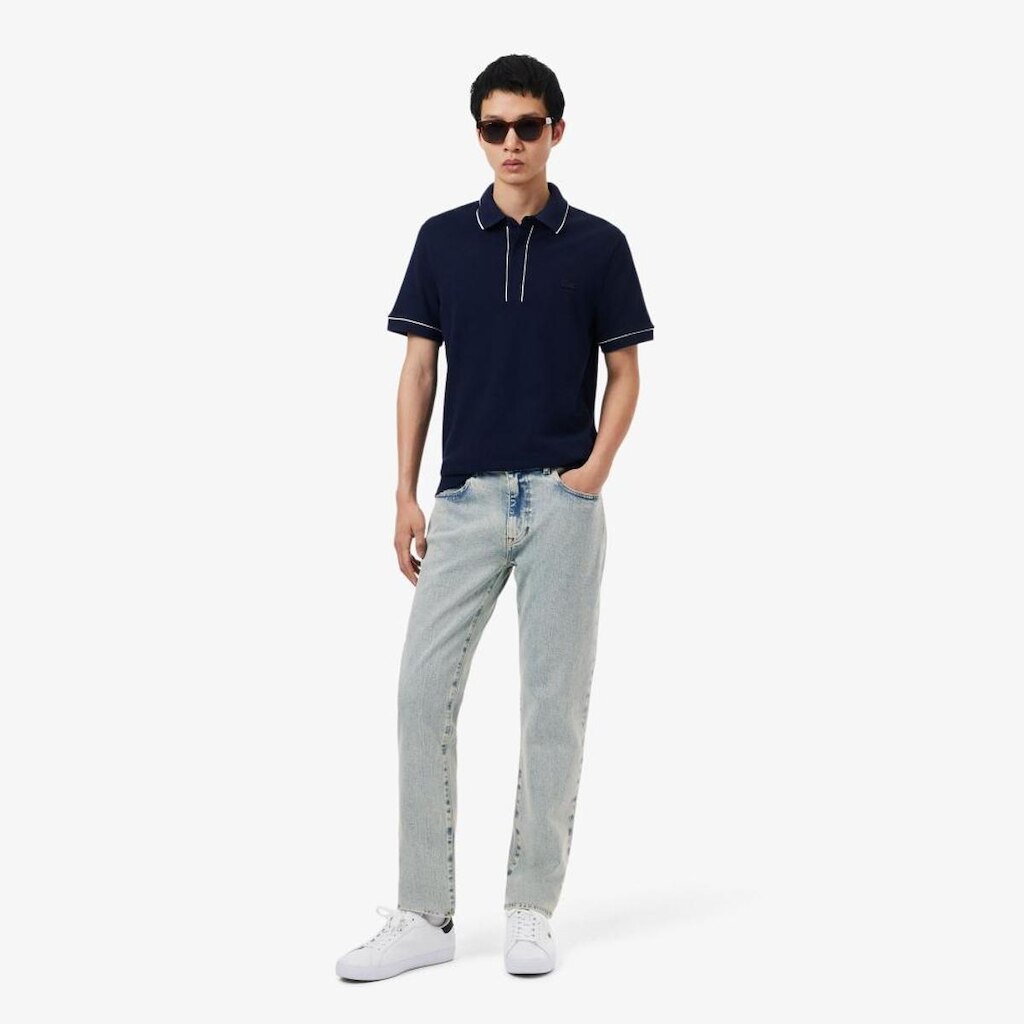 Calça Jeans Lacoste Slim Fit Indigo com 5 Bolsos