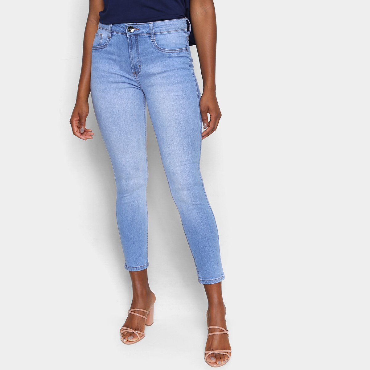 Calça Jeans Lança Perfume Skinny Clara Feminina - Azul Navy Menor preço em Calça Jeans Lança Perfume Skinny Clara Feminina - Azul Navy