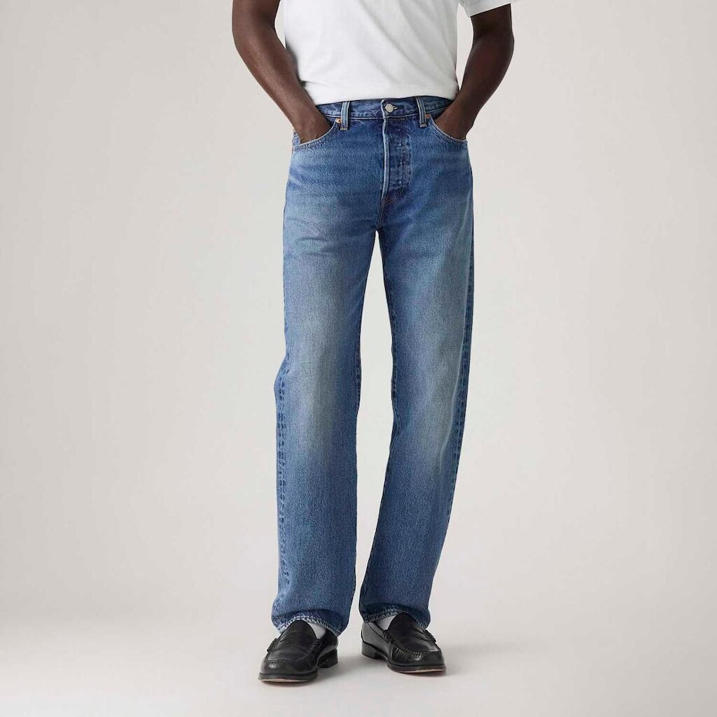 Calça Jeans Levi's 501 Original Thermodapt Lavagem Média Masculina