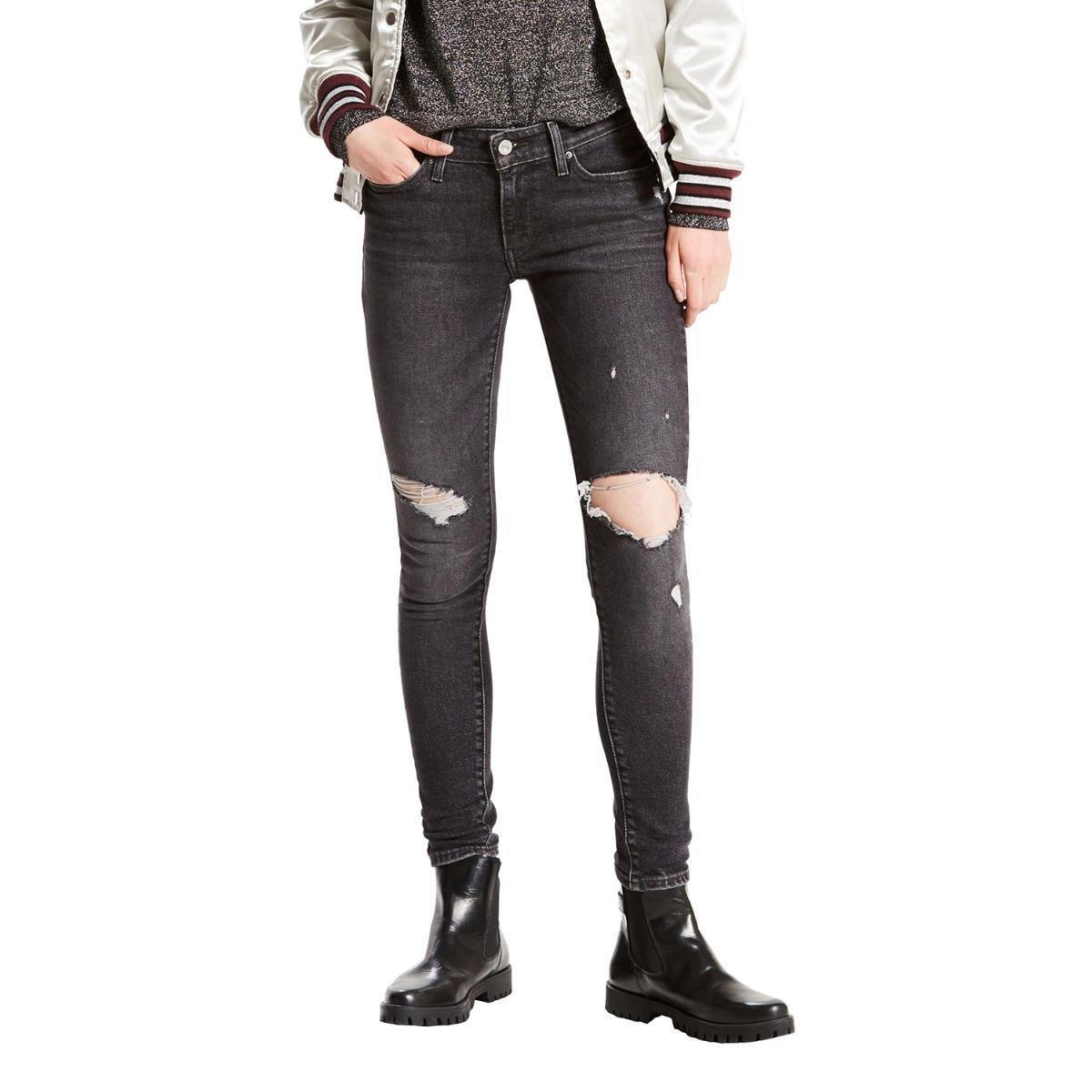 calça jeans cinza feminina