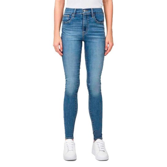 Calça Jeans Levi's 720 High Rise Super Skinny Feminina Jeans - AZUL MÉDIO - 31X32 USA / 42 BR