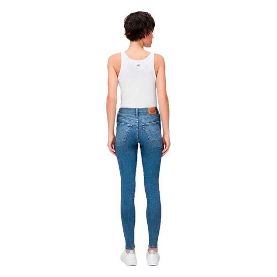 Calça Jeans Levi's 720 High Rise Super Skinny Feminina Jeans - AZUL MÉDIO - 31X32 USA / 42 BR